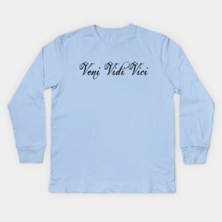 Veni Vidi Vici Minimalist Kids Long Sleeve T-Shirt